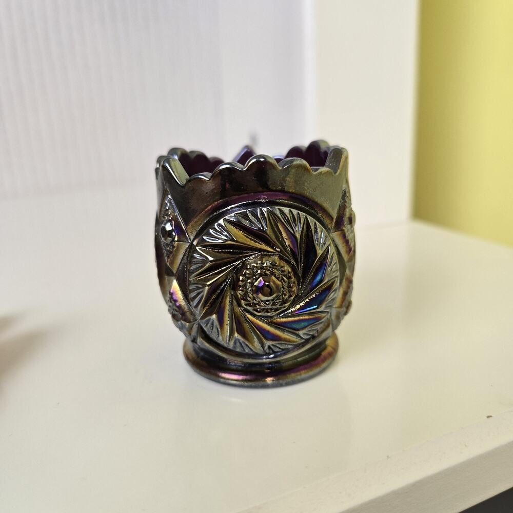 Vintage Carnival Glass Small‎ Toothpick Holder